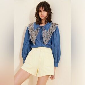 CeliaB Begona Denim Top Medium